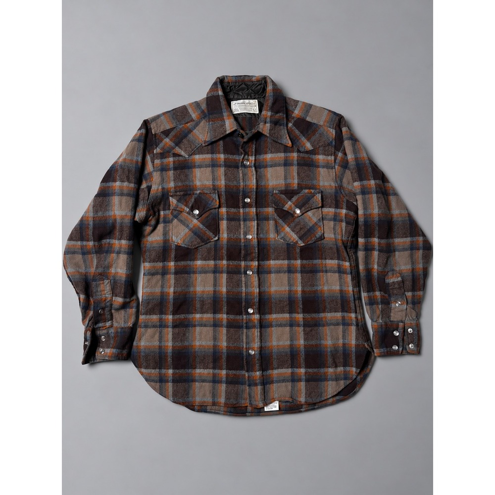Vintage Pendleton High Grade Western Wear Women's L Wool Plaid Pearl Snap Shirt
